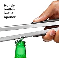 Vista 5 de OXO Good Grips - Herramientas de asar a la parrilla, juego de pinzas y volteador, color negro