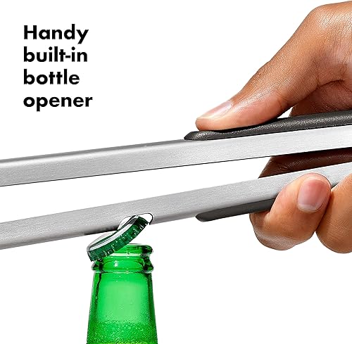 Miniatura 5 de OXO Good Grips - Herramientas de asar a la parrilla, pinzas y volteador, color negro