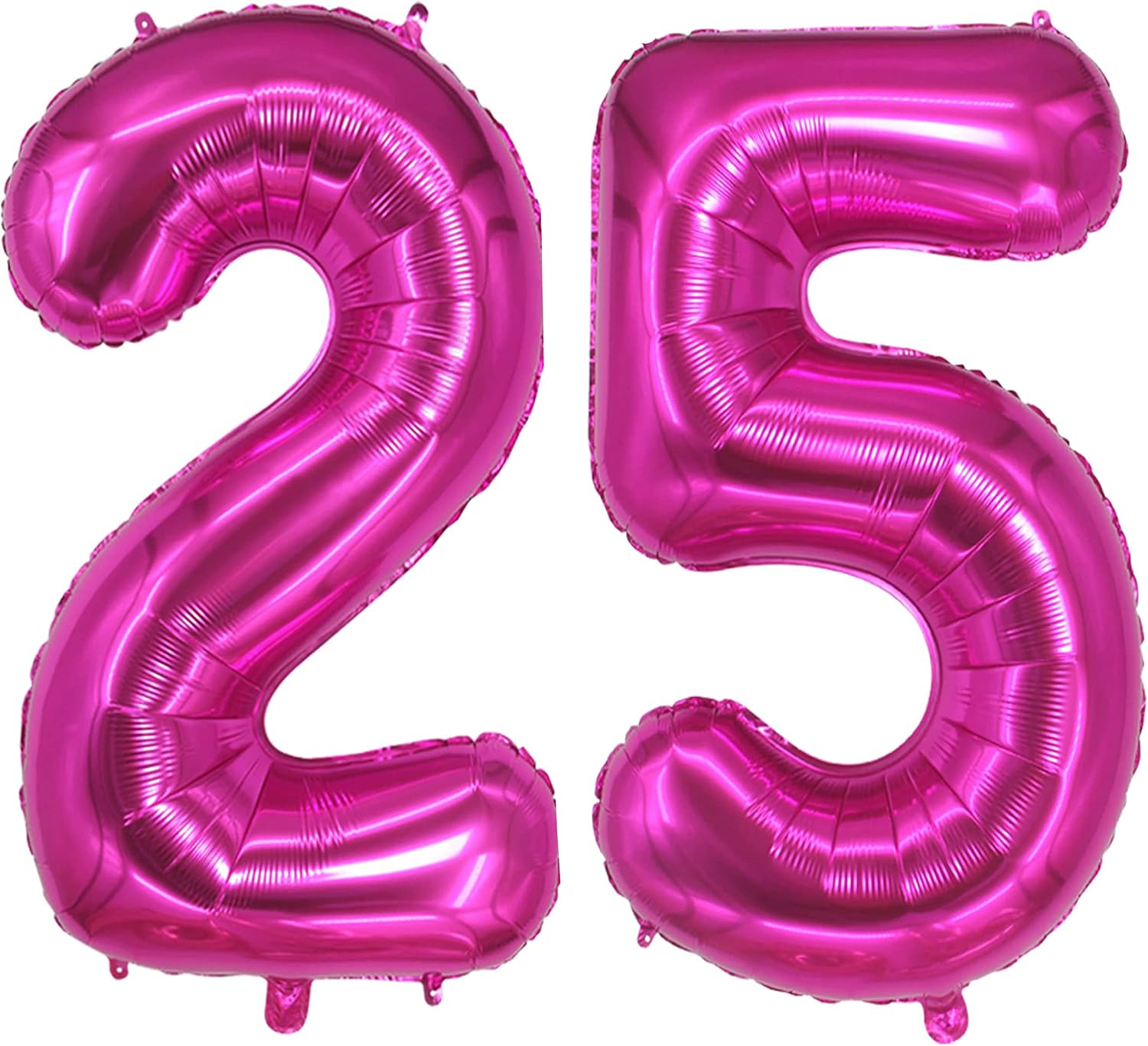 Jonhamwelbor Hot Pink 25 Numbers Balloon Jumbo Giant Big Large 25 Foil Mylar Balloons for Women Men 25th 52nd Birthday Party 25 or 52 Years Old Anniversary Decorations Supplies 40 Inch