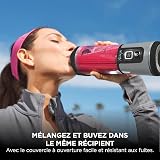 Ninja Blast Blender portable, 530 ml, couvercle résistant aux fuites et bec verseur, mini blender sans fil puissant, rechargeable, smoothies, shakes protéinés, mixe fruits et glaçons, noir, BC151EUBK - 4