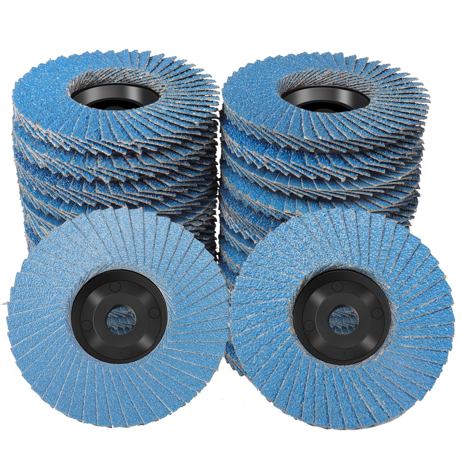 MOGRQAP 12 Pack Angle Grinder Discs, 76mm Flap Discs Polishing Rough Corners 40/60/80/120 Grit Grinder Sanding Discs for Metal Wood Steel