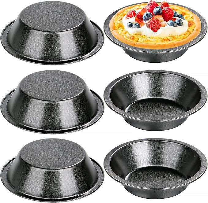 doesnotapply 6 Pack Mini Pie Dishes Quiche Pie Tart Tins Individual