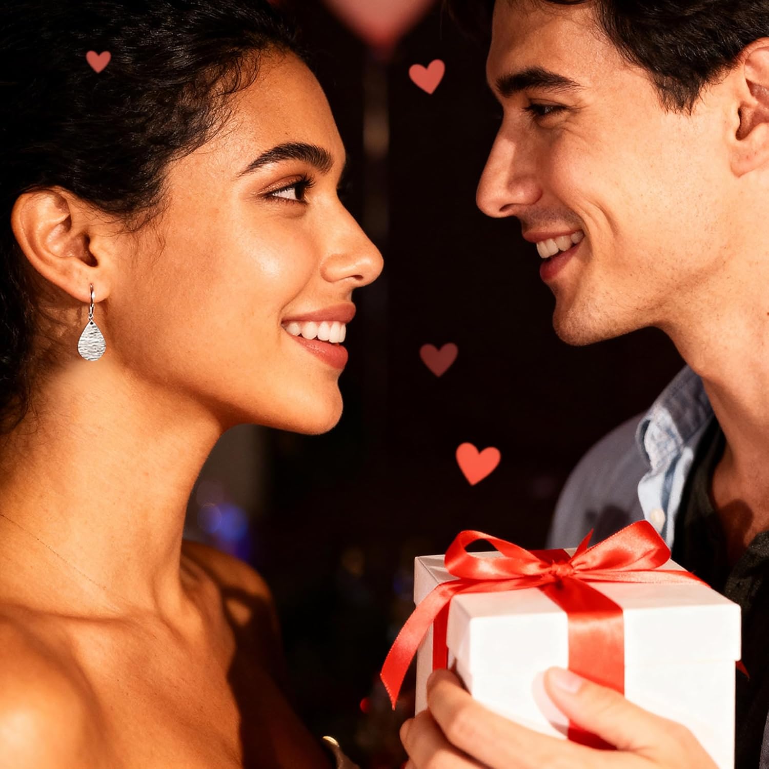 Sterling Silver Dangle Earrings for Women Trendy 14k Gold Dangle Drop Earrings Teardrop Hammered Leverback Earings for Women Jewelry Gifts - Image 3