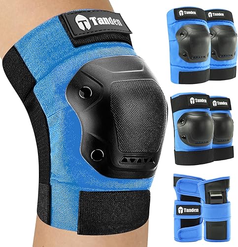 Miniatura 11 de Equipo de Protección para Patineta, Juego de Almohadillas para Rodillas y Codos, Almohadillas para Codos y Rodillas para Patinaje sobre Ruedas,