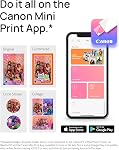 Canon Ivy 2 Mini Photo Printer (Blush Pink), Bluetooth Portable Smartphone Printer for iOS & Android, Bundle with 10 Zink Sticky-Back Photo Prints, LED Light Bar, Protective Case & USB Cable