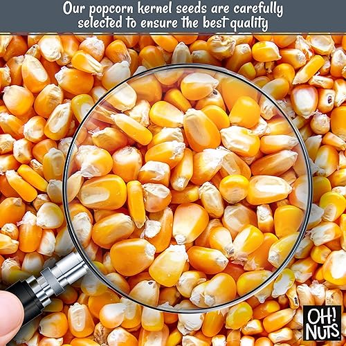 Miniatura 4 de Oh! Nuts Semillas de grano de palomitas  crudas  100% naturales  5 libras  Granos de maíz deshidratados crudos de grano entero grandes  Empaquetados