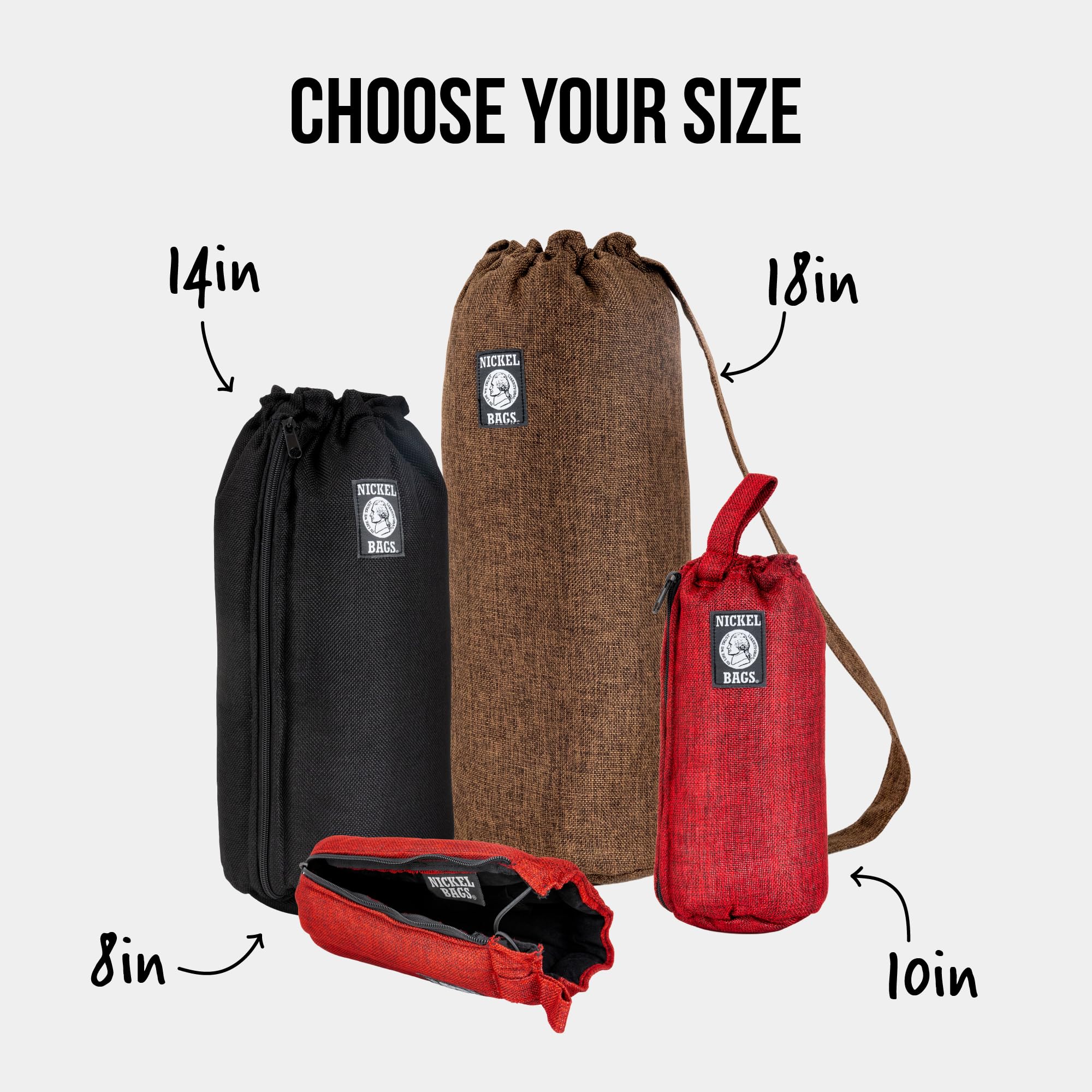 Amazon.com: Nickel Bags Padded Drawstring Duffle Tube, Hemp