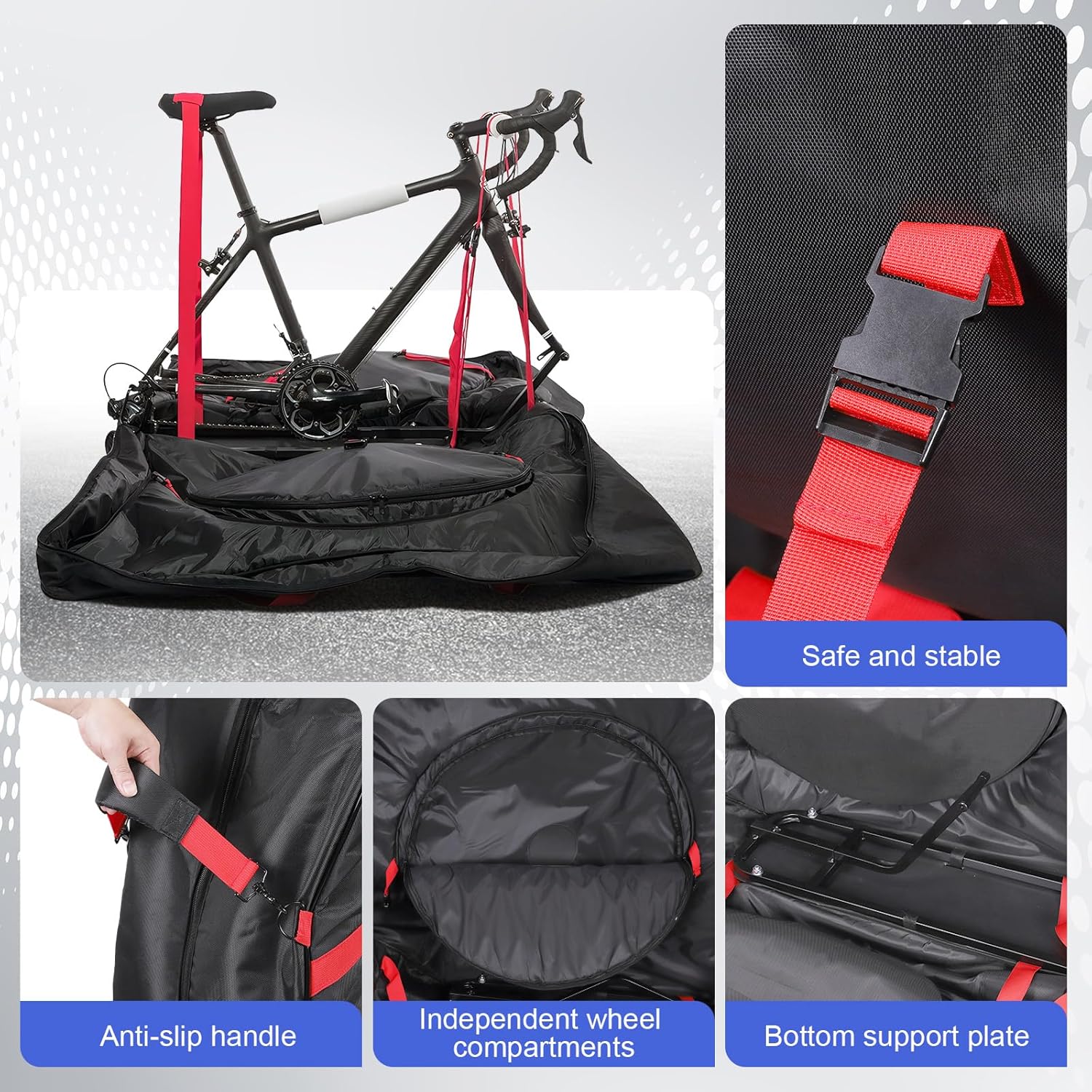 1680D Oxford Cloth Transport Storage Carry Bag Folding Carry Bag for Mountain Bike Road Bike E-bike