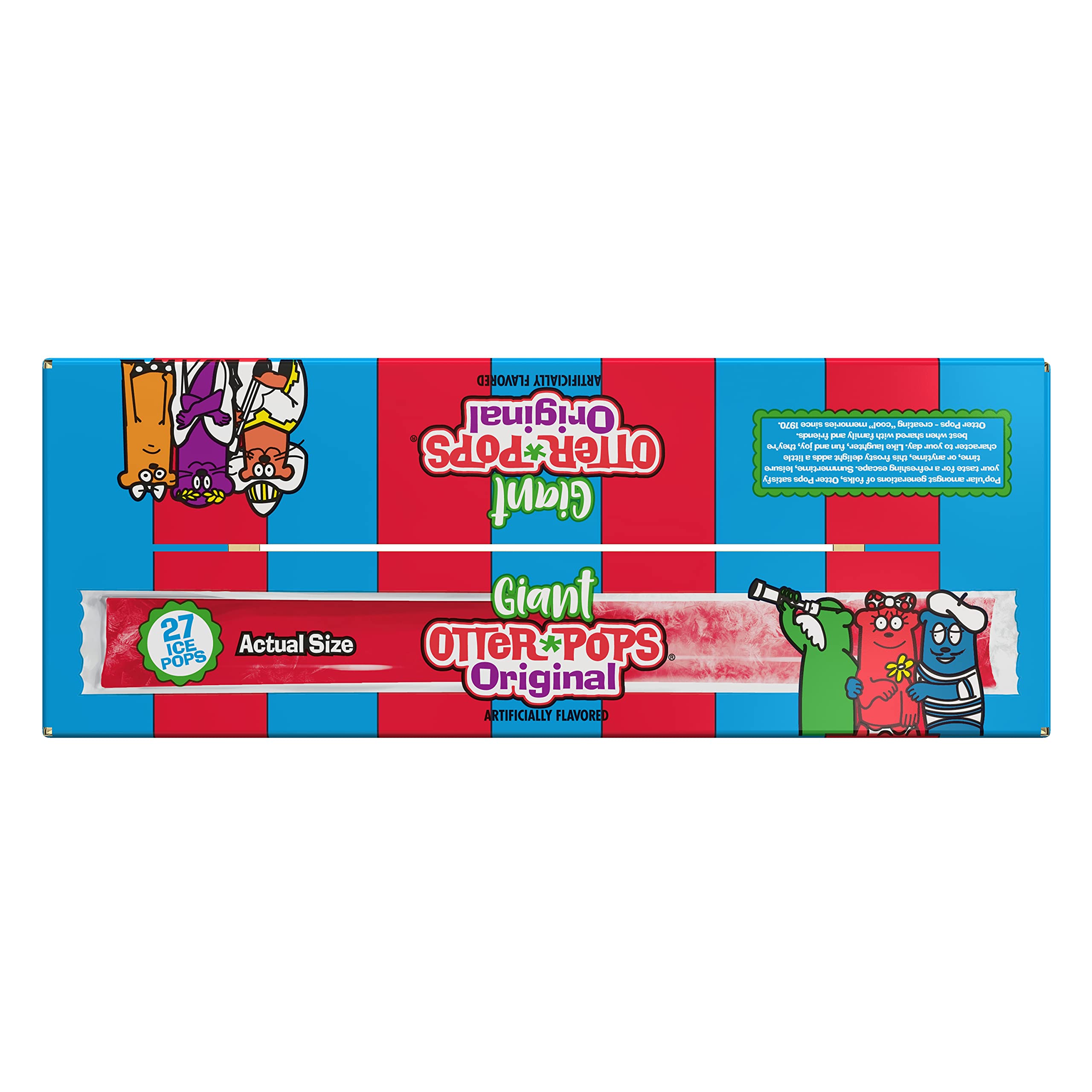 Otter Pops, Giant Original 5.5oz, 27 Ice Pops, Six Zippy Flavors: Buy