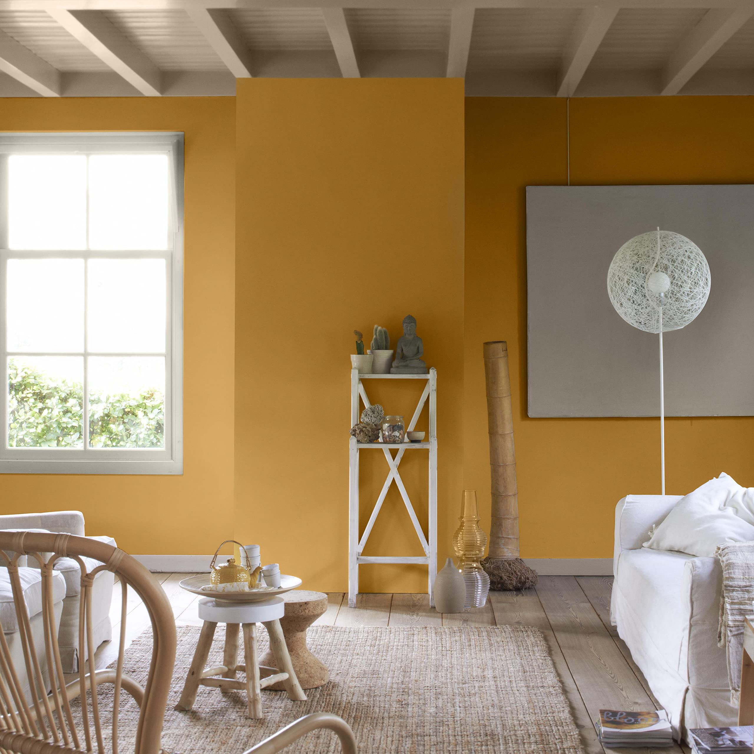 Dulux Valentine Crème de Couleur - Peinture multi-supports intérieure - Satin Miel 1,25 L