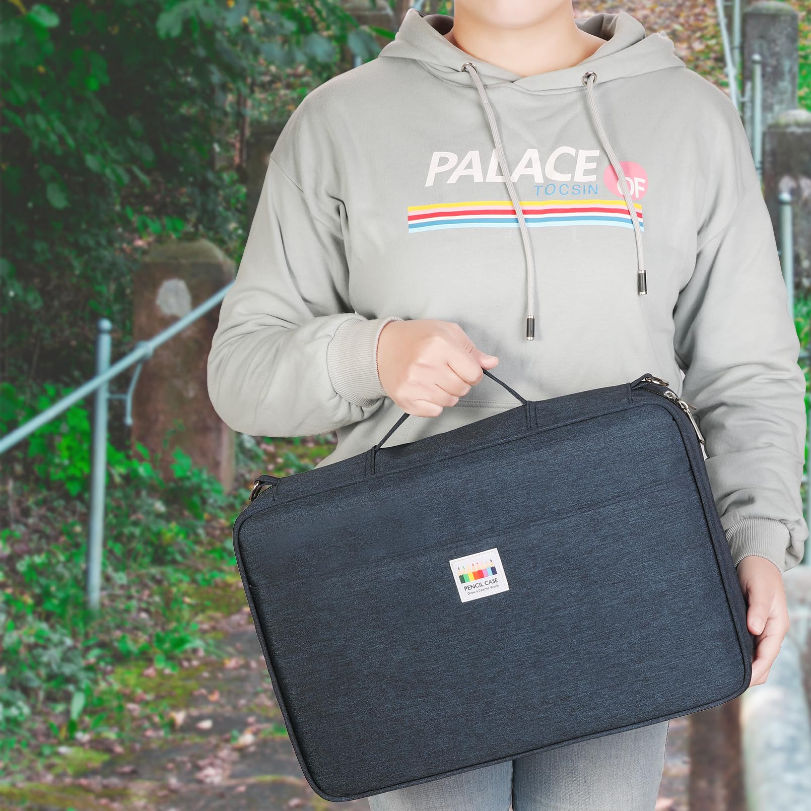 JAKAGO Farbiges Federmäppchen mit 480 Fächern, extra großes Fassungsvermögen, Stifthalter für Künstler, Maler, Reißverschluss, Organizer-Tasche für Marker, Textmarker, Aufbewahrungstasche für Büro,