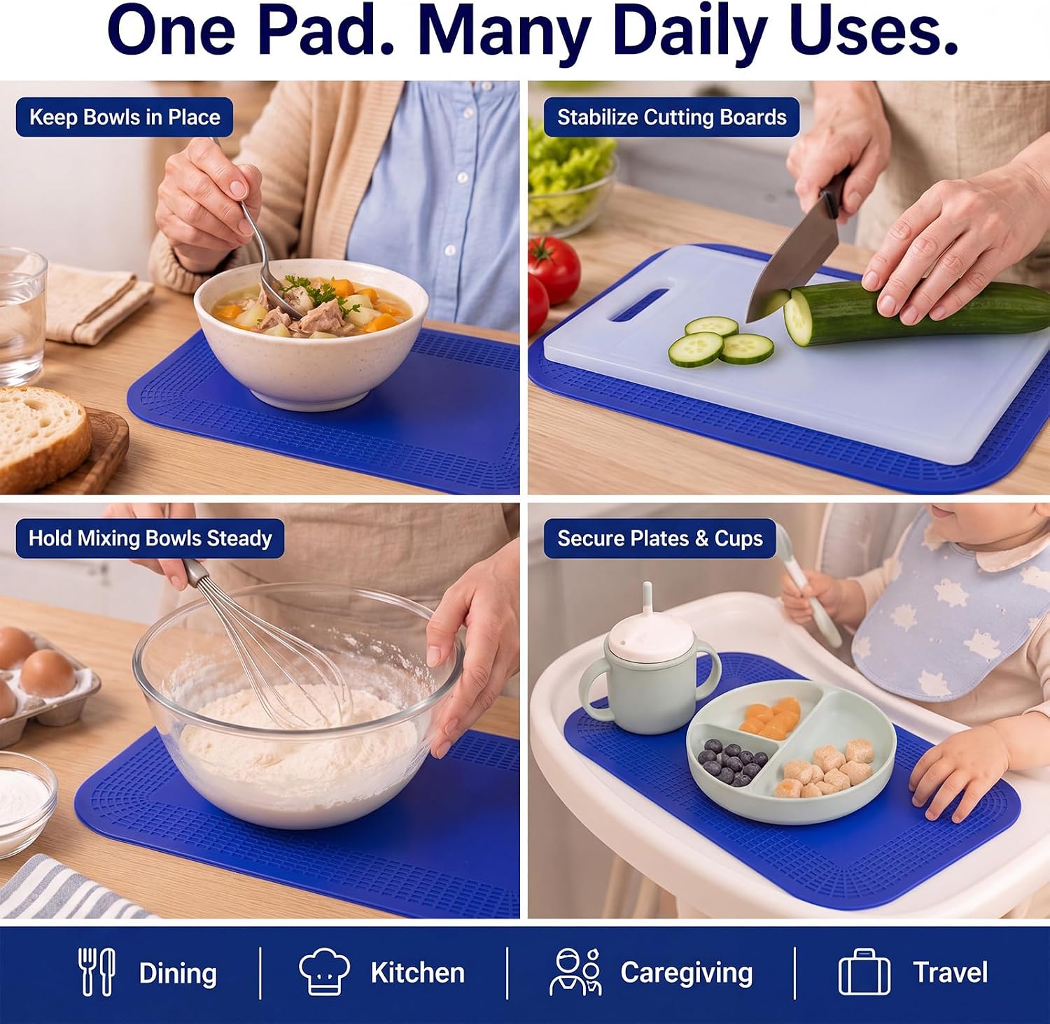 2 Pack Non-Slip Mat, High Grip Stabilizing Mat