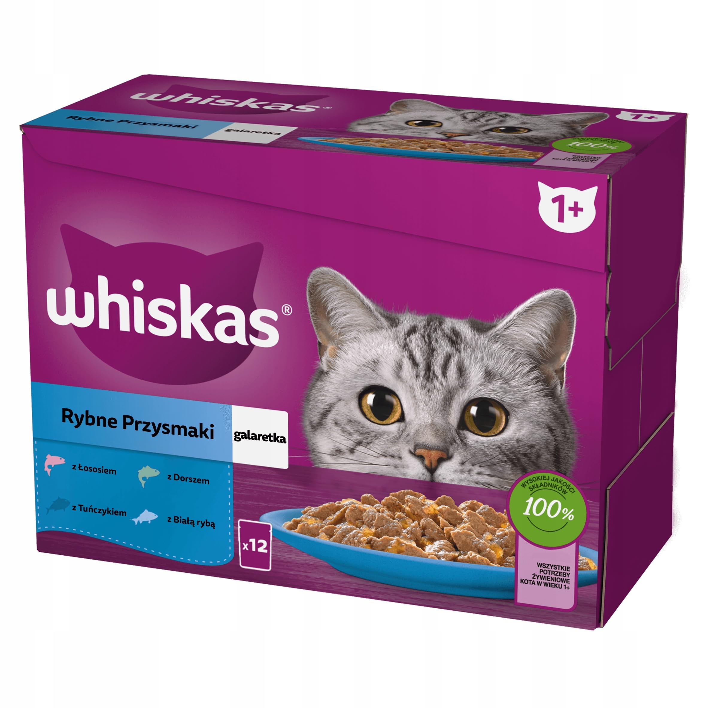 WHISKAS Adult mokra karma dla kota w saszetkach 12 x 85 g Rybne Przysmaki x 12