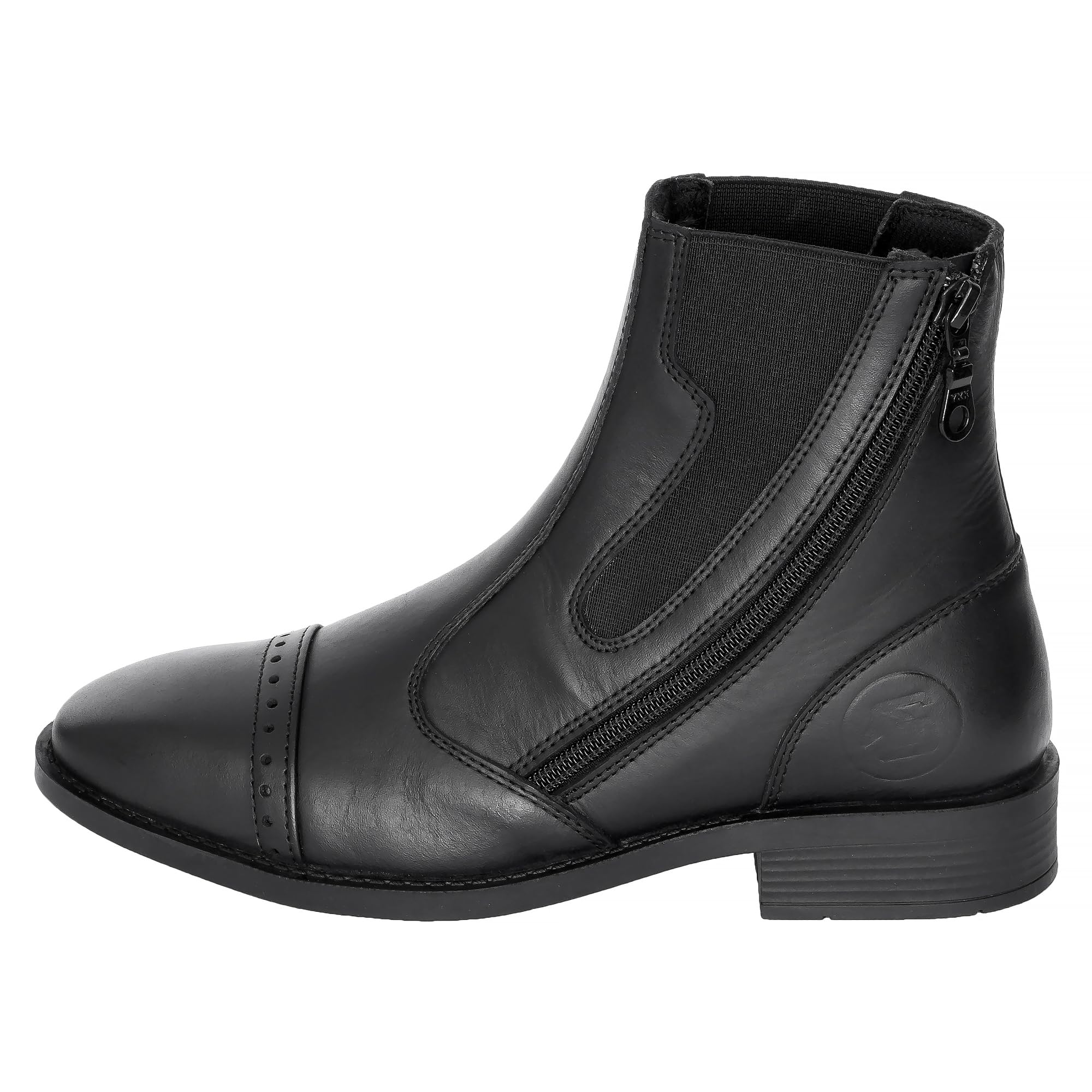 START Reitstiefelette Basic aus Echtleder - Chelsea-Style Reitstiefel Damen, elastische Einsätze