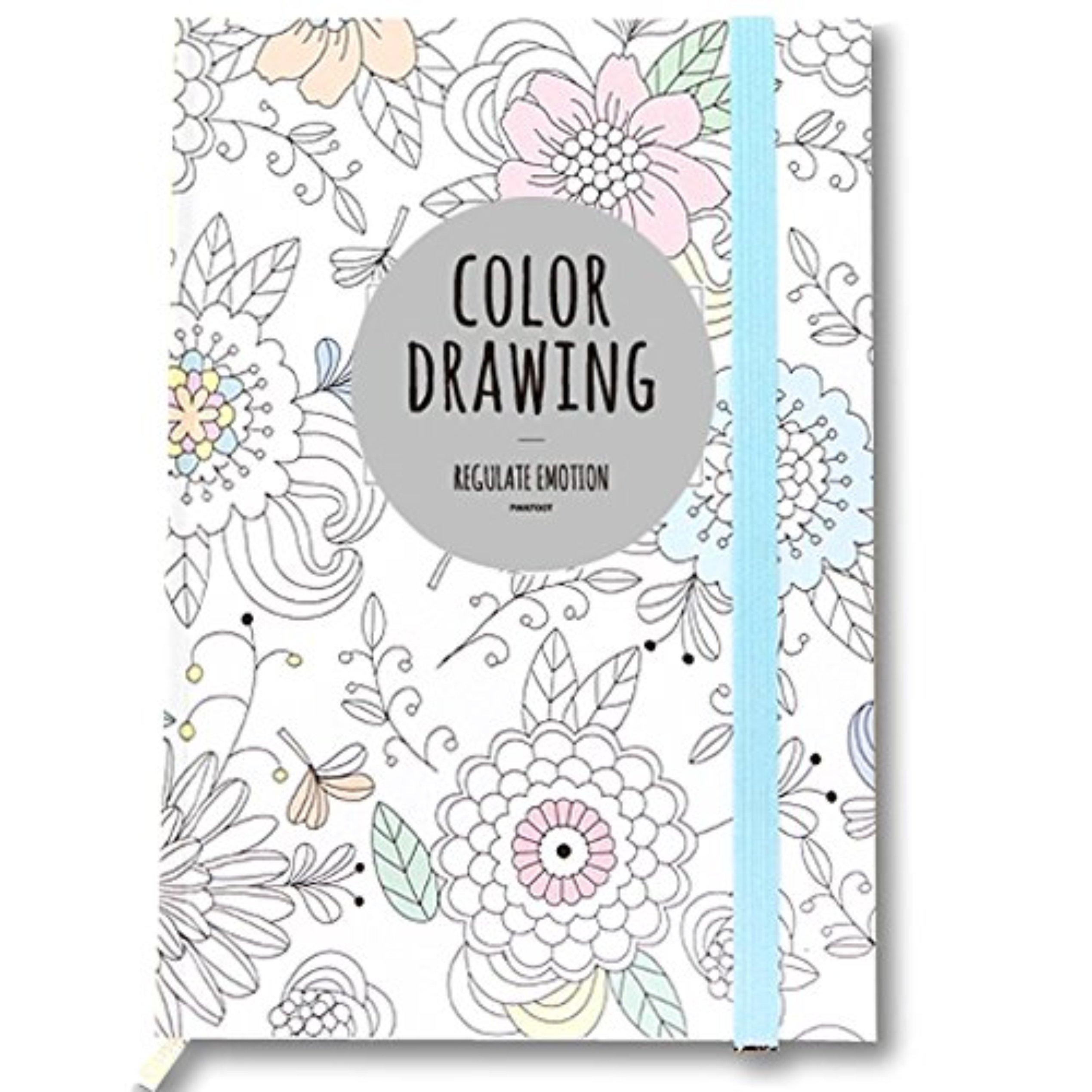 PONML Anti Stress Adult Coloring Stationery Hardcover Notebook Journal (Sky Blue)