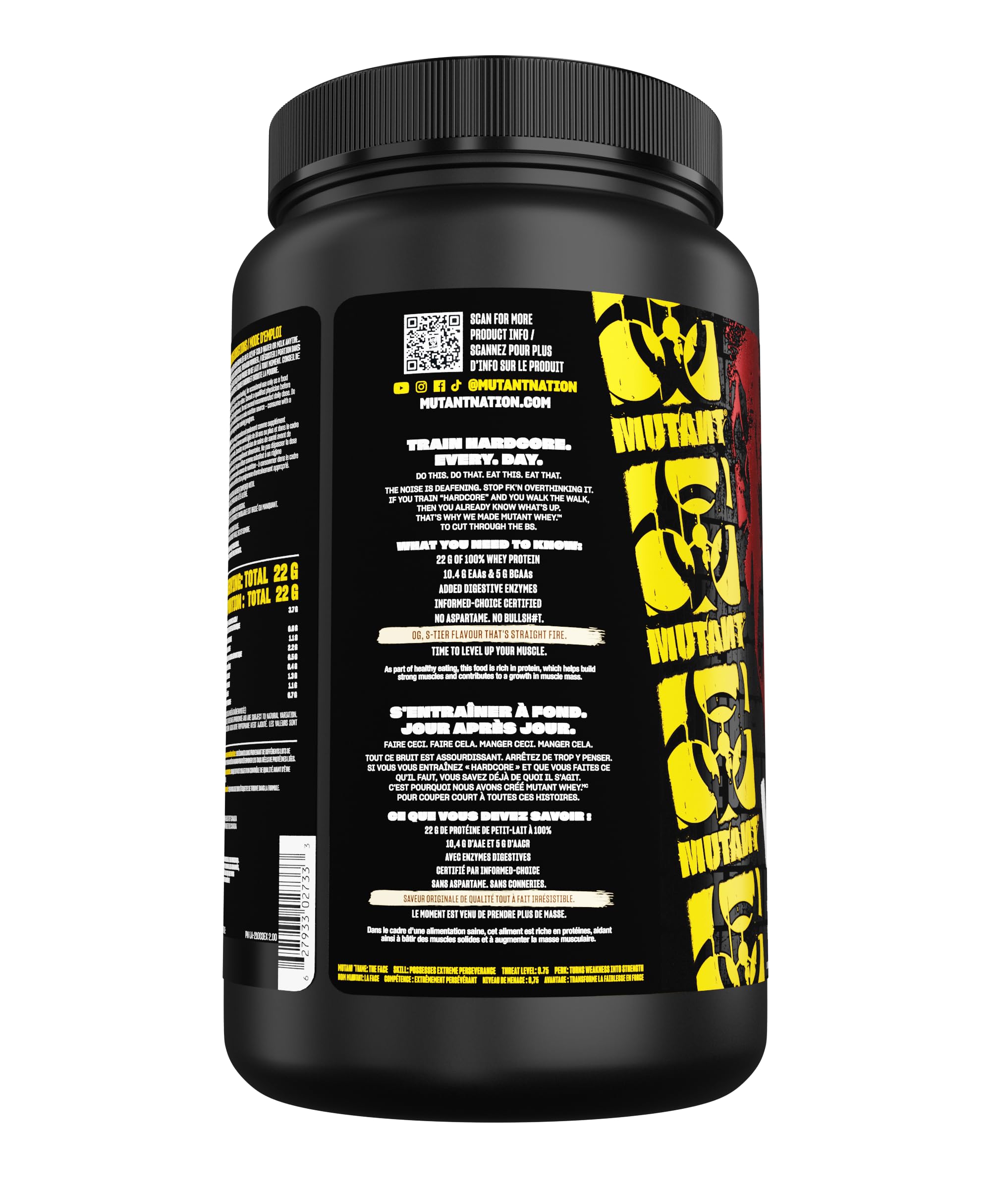 Mutant WHEY, 100% Whey Protein Powder, 908 g, Cookies & Cream