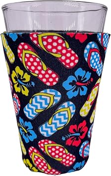 Flip Flop Pattern Pint Glass Coolie (1)