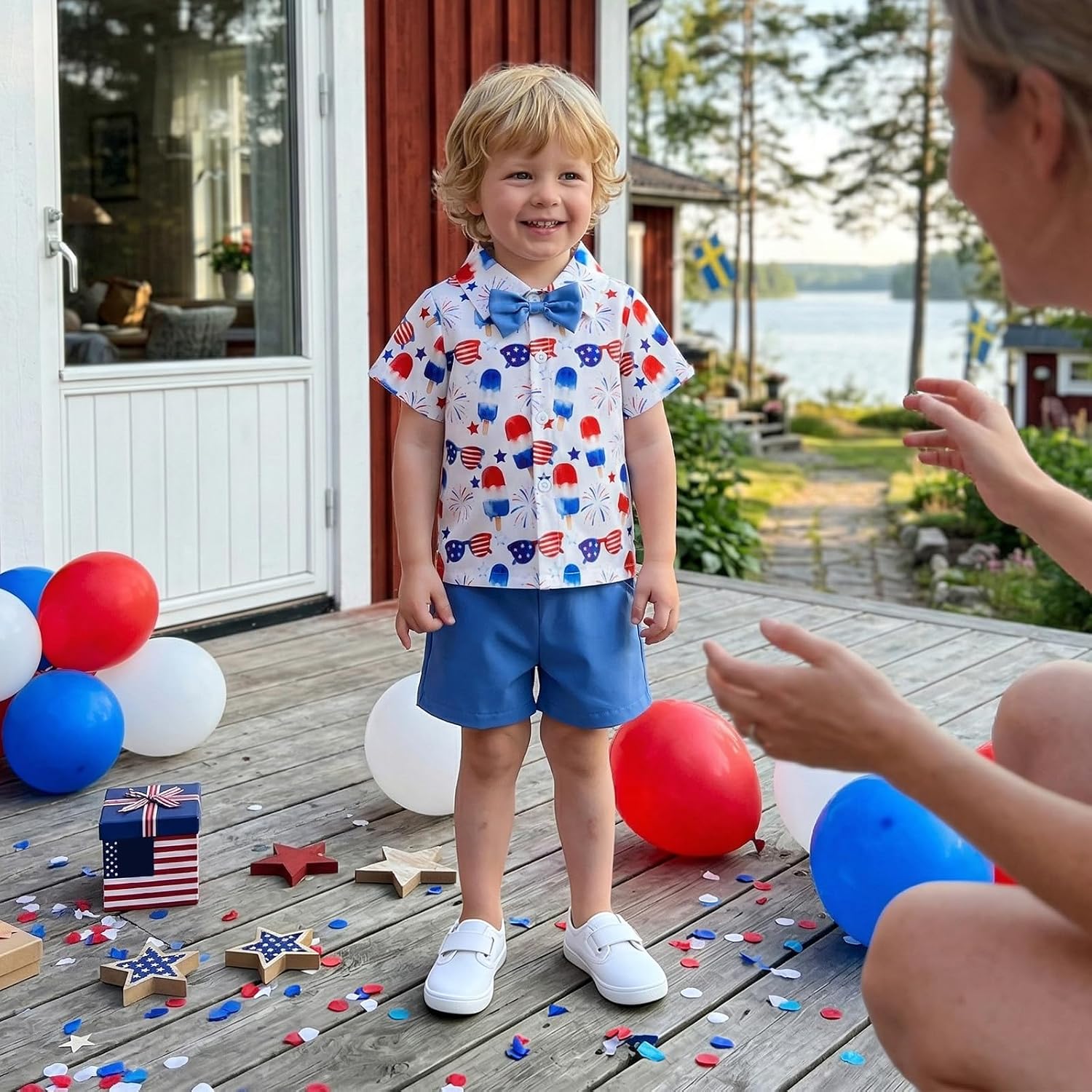 Toddler Boy Back to School Outfit Apple Pencil Bowtie Shirt Top Shorts Set First Day of School Kindergarten Clothes