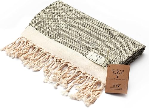 Miniatura 6 de SMYRNA TURKISH COTTON - Toallas de mano turcas originales  100% algodón, prelavadas, 16 x 40 pulgadas  Toalla decorativa de baño peshtemal para