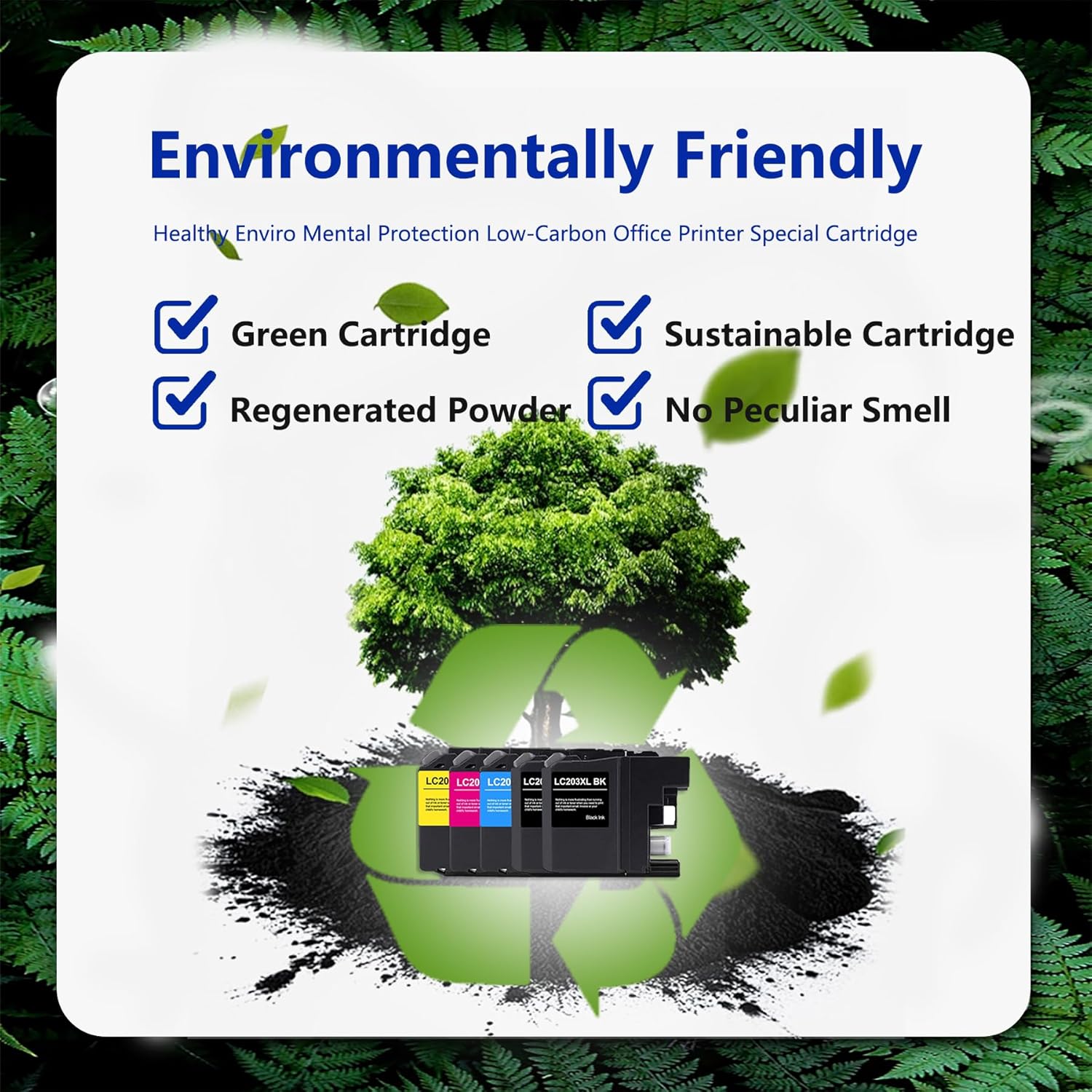 LC203 Ink Cartridges 5-Pack High Yield Replacement for Brother LC203XL LC201 Ink Cartridges Work with MFC-J460DW MFC-J885DW MFC-J480DW MFC-J485DW (2BK/1C/1M/1Y)