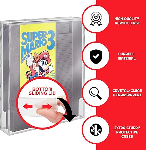 Miniatura 7 de Acrylic Display Protector compatible for Nintendo NES Games Cartridge - 4MM Thick, Anti-Dust, Anti UV, and Acid-free compatible for Duck Hunt,