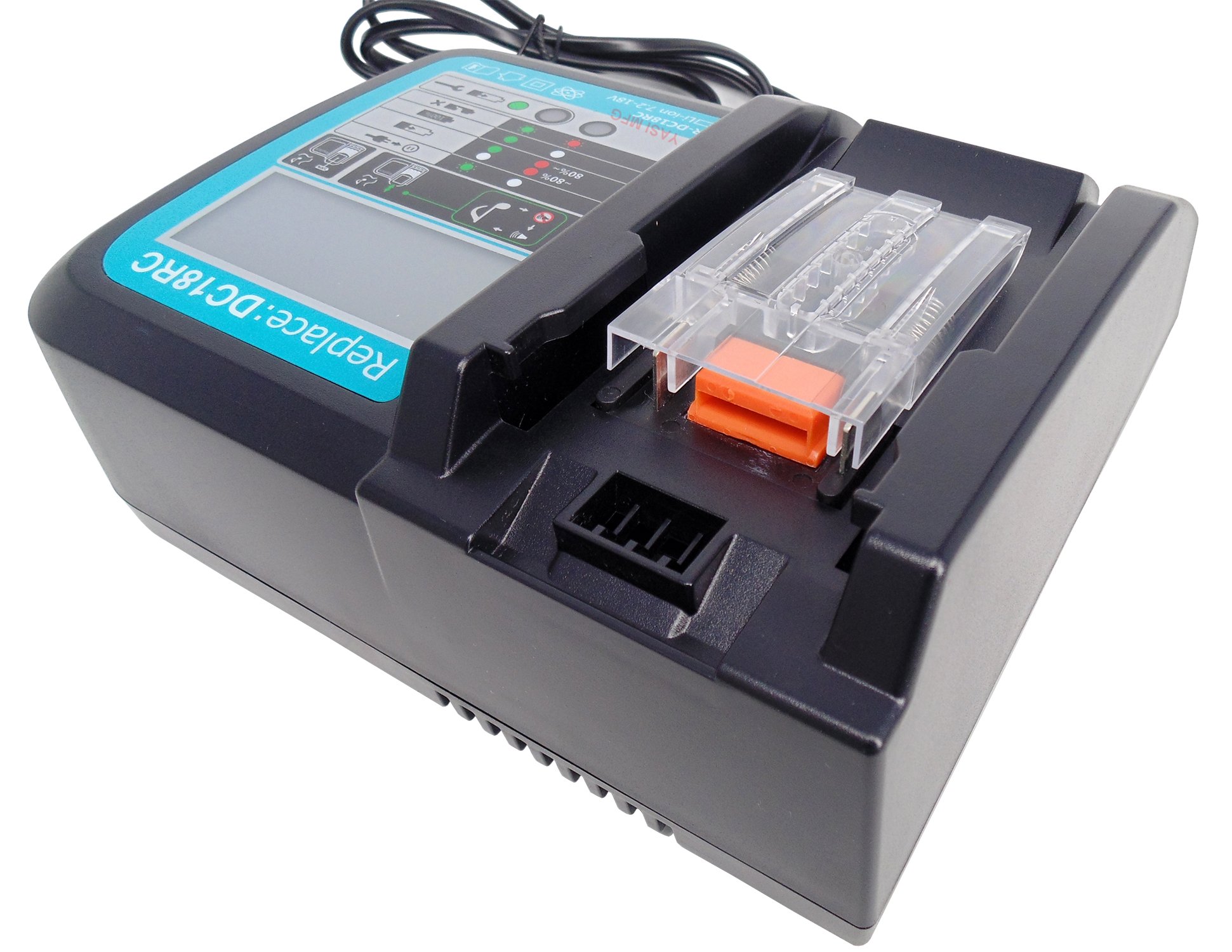 2X 18V 5.0Ah Batteria e Caricatore per Makita BL1850 BL1830 BL1840 BL1860 18 Volt LXT Batterie DC18RA DC18RC