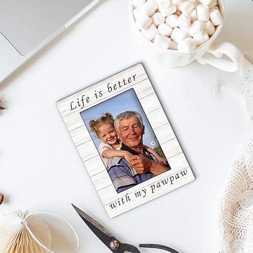 Miniatura 6 de Pawpaw Gifts - Marco de fotos de 4 x 6 pulgadas, marco de fotos de madera de papayas, regalo de cumpleaños para el día del padre, regalos de