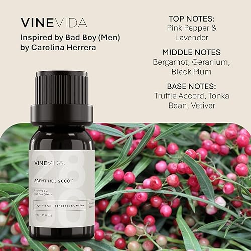Miniatura 107 de VINEVIDA Aceite aromático n.º 4800 inspirado en un millón de hombres para fabricación de velas y jabón, fabricado en Estados Unidos