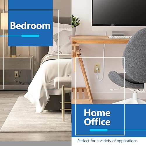 Miniatura 8 de LIDER Receptáculo decorativo de acabado mate con cubierta facial intercambiable, toma de pared segura para niños, resistente a manipulaciones con