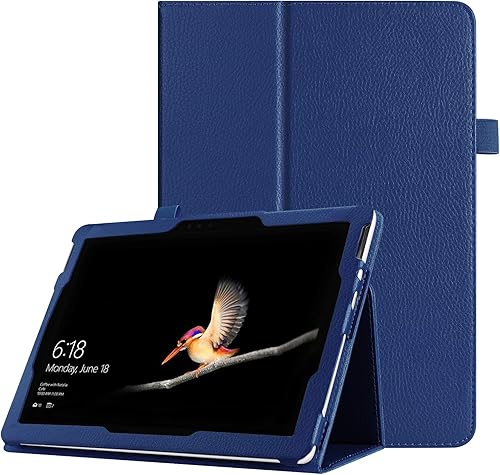 Gylint Surface Go 2 2020 - Funda SlimBook de piel sintética con soporte para lápiz para Microsoft Surface Go 2 2020  Surface Go 2018, azul marino