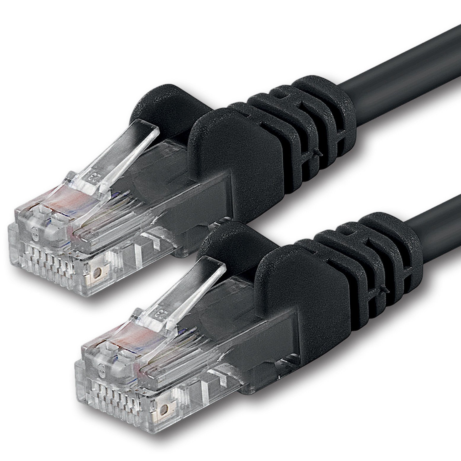 1aTTack.de 0,5m - schwarz - 1 Stück - CAT.6 CAT6 Ethernet-Lan-Netzwerk-Kabel 1000 Mbit/s Patchkabel