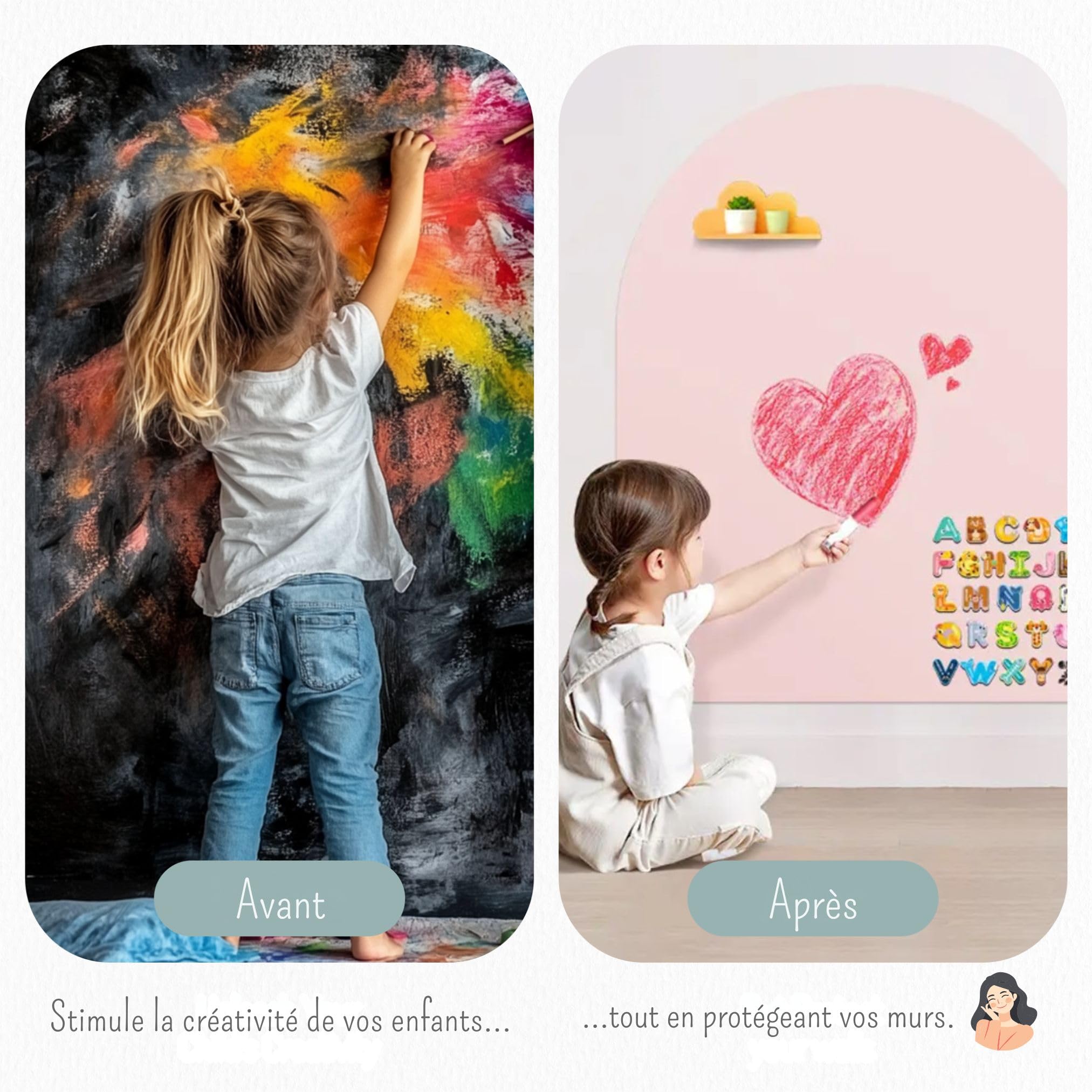Tableau Magnétique Enfant - Tableau Magnétique Mural en Forme d’Arche -Tableau Aimanté Montessori - Idéal pour Cadeaux Filles et Garçons - Tableau Enfant Mur (Aquamarine 120 x 60 cm)