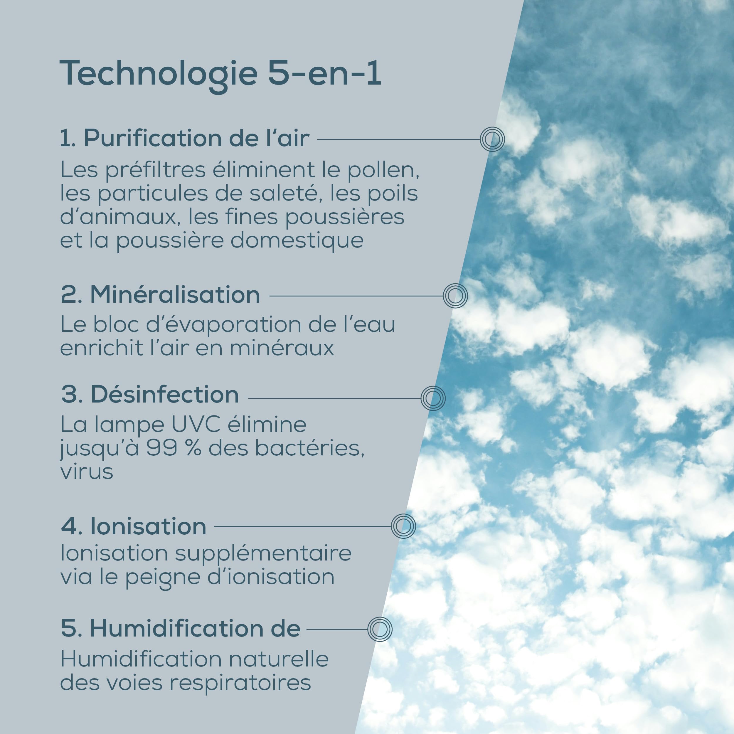 Beurer Maremed simulateur d'air marin, humidification et purification de l'air, climat marin identique à la nature, minéralisation au sel marin, filtration des bactéries et des virus