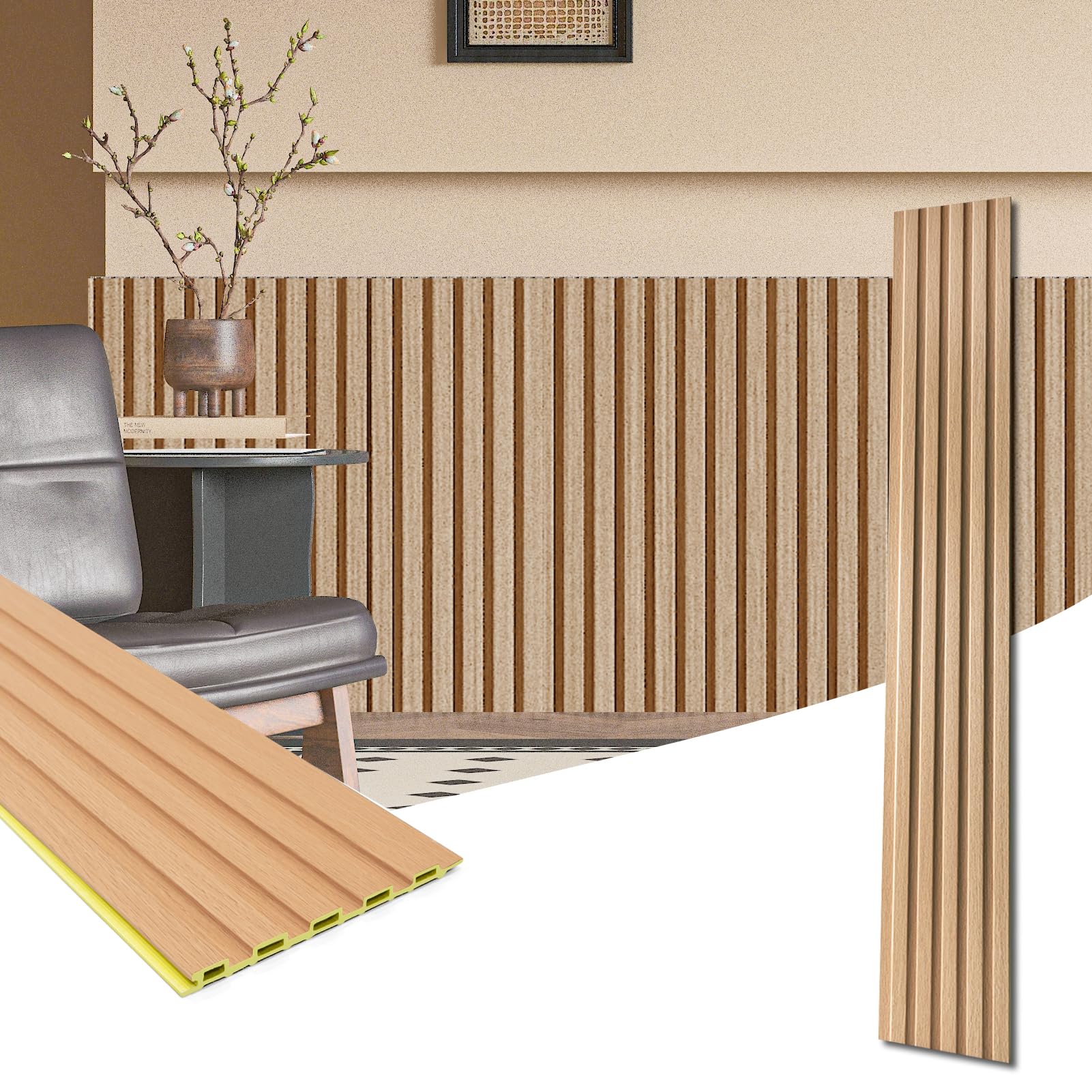 Art3d WPC Wainscoting Panels 16-Pack