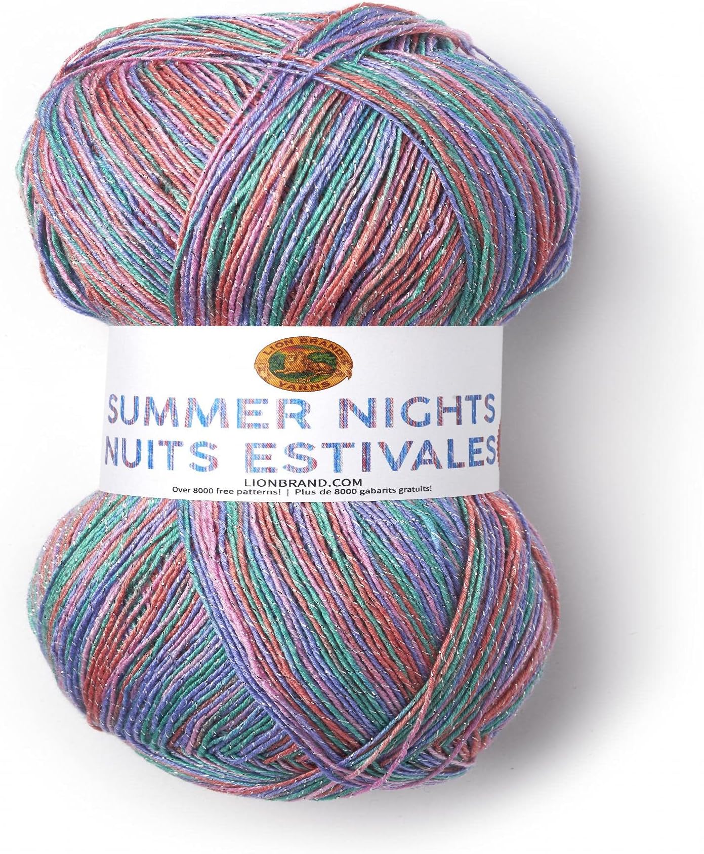 (1 Skein) Lion Brand Yarn 512-310 Summer Nights Bonus Bundle Yarn, Wildflowers