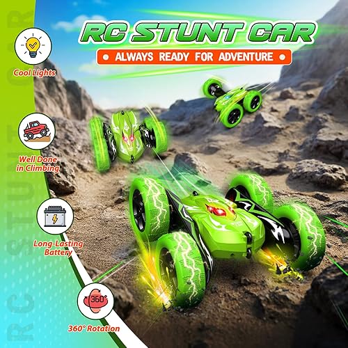 Miniatura 2 de Auto de control remoto, 4WD 2.4GHz Fast RC Cars con luces de rueda, juguetes para edades de 3 a 12 años, regalos de cumpleaños, juguetes de Navidad