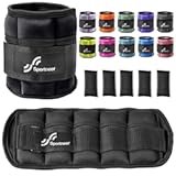 Sportneer Adjustable Ankle Weights 1 Pair 2 4 6 8 10 Lbs Leg Weight Straps for Women Men, Weighted Ankle Weights Set for Gym,Fitness, Workout,Walking, Jogging,1-5 lbs Each Ankle, 1 Pair 2-10 lbs