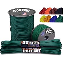 BORED? PARACORD! 550 lb Paracord - Ideal for Crafting, Camping, DIY Projects, Active & Military Outdoors - Strong Survival Rope - Tactical Parachute Cord Type III - Light Tan 50 Feet