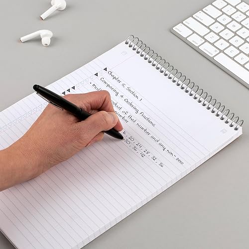 Miniatura 6 de Five Star Cuaderno de espiral superior + aplicación de estudio, 1 materia, bloc de notas con rayas universitarias, 8-12 x 11 pulgadas, 100 hojas,