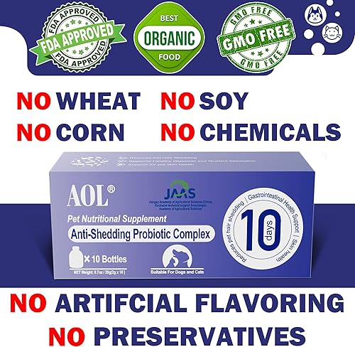Miniatura 5 de Probióticos para perros y gatos, previenen la pérdida de cabello, suplemento de zinc + manganeso, mejora el brillo del cabello, la salud intestinal,