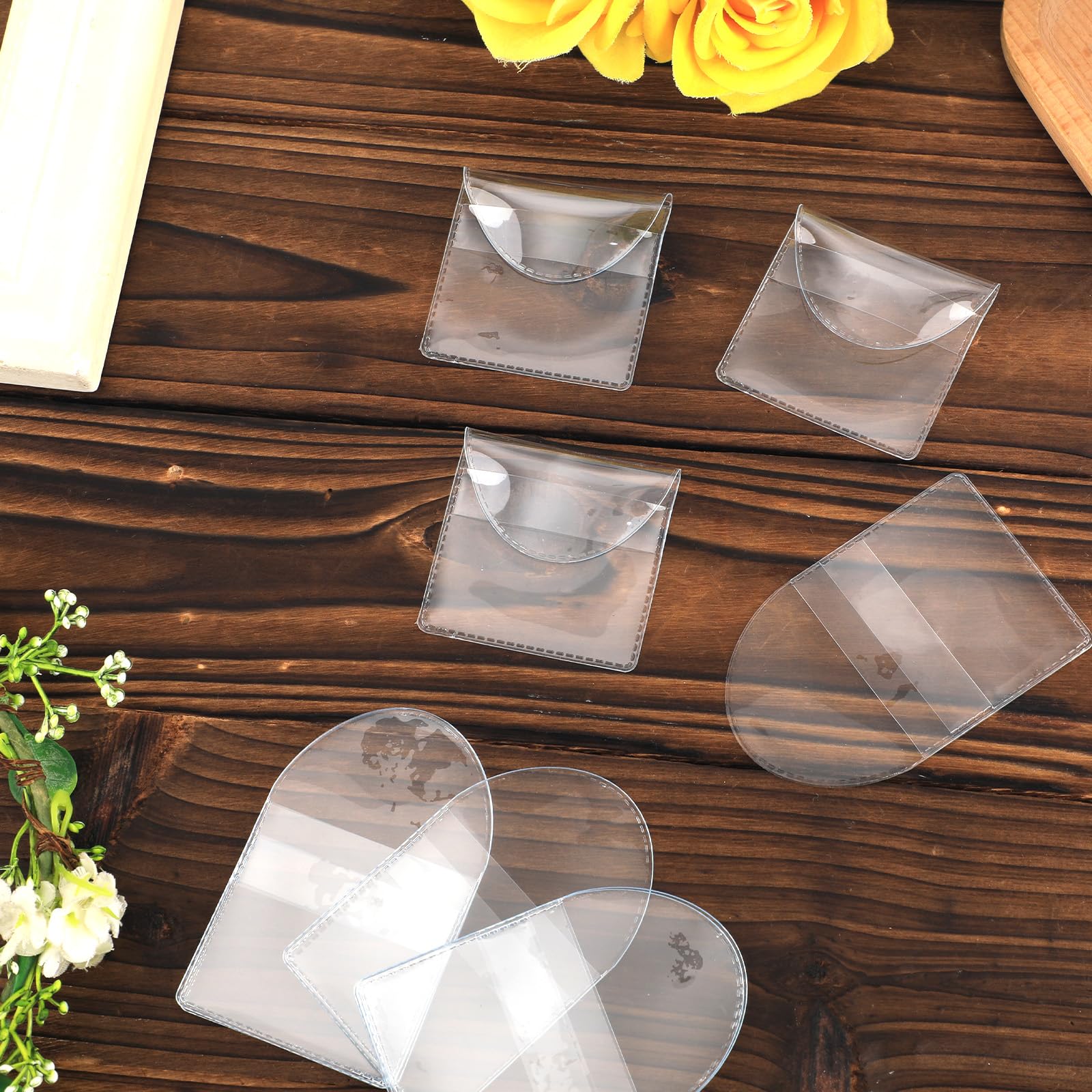 25 Custodie Per Monete Trasparenti – Sacchetti In PVC 5,5x5,5 Cm Con Patta – Per Collezionisti, Gioielli, Francobolli
