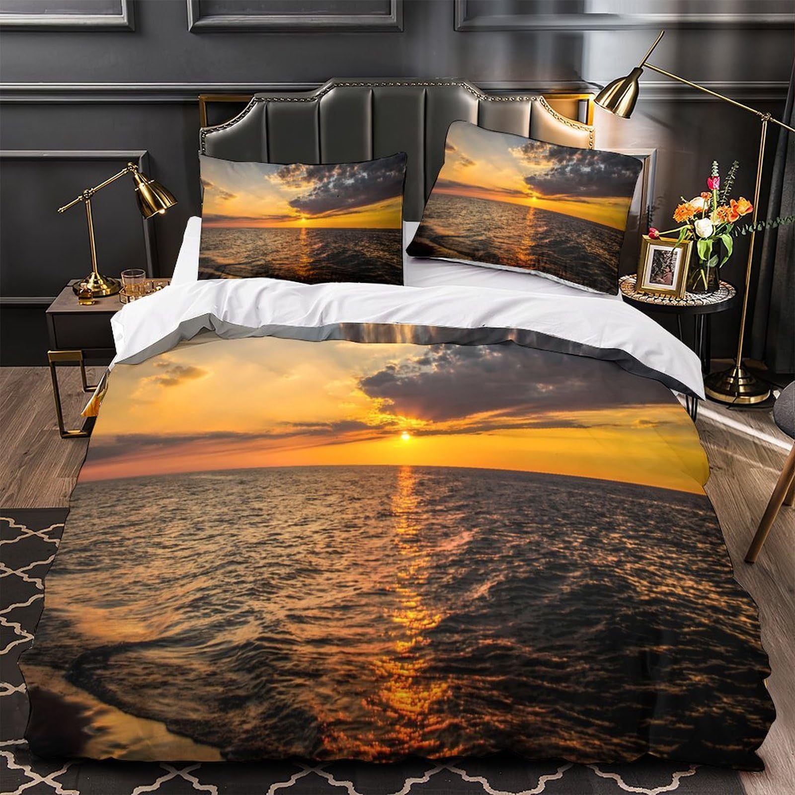 Housse de couette plage 3D douce et légère pour transformer la chambre des garçons et filles