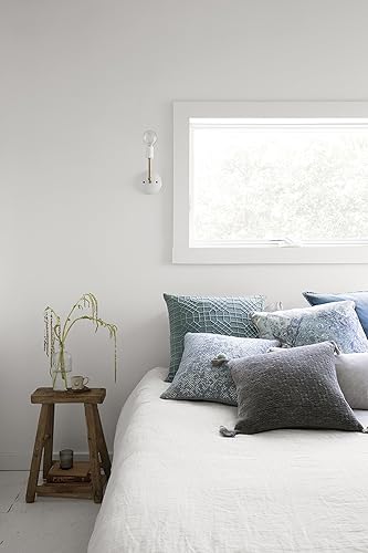 Miniatura 4 de Loloi P0571 Funda de almohada solasin relleno, 22 x 22 pulgadas, azul claro