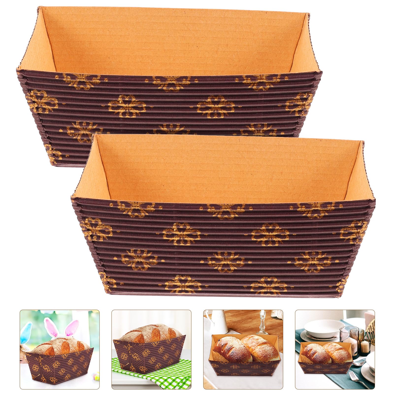 UPKOCH Lot de 25 Moules À Cake Jetables en Papier Résistants À La Chaleur 3.74X1.97X1.57 Pouces pour Cuisson Pain Gâteau Muffins Réceptions Cuisine