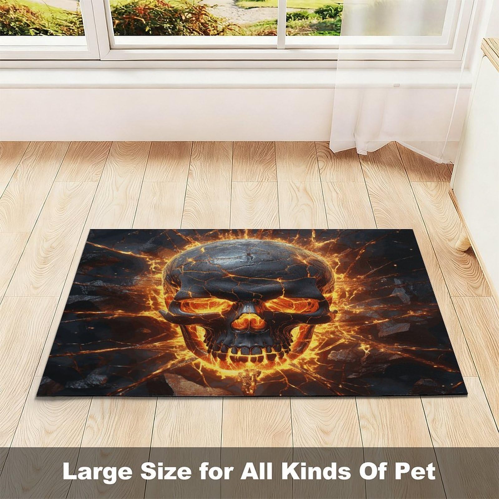 Tapis de nourriture pour chat et chat - Antidérapant - Facile à nettoyer - Pour nourriture et eau - 43,2 x 76,2 cm
