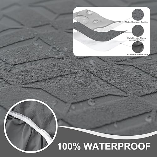 Miniatura 3 de Gennia - Funda impermeable para sofá reclinable, funda elástica para sofá reclinable con bolsillos, fundas lavables, protector de sofá a prueba de