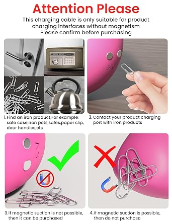 2.6Ft Magnetic USB DC Charger Cable Wireless Replacement Charging Cord-(5mm/0.2in)
