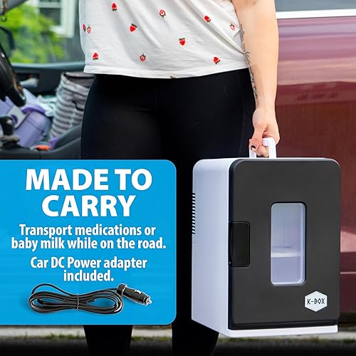 Miniatura 5 de Koozam Mini refrigerador compacto portátil y calentador – Para escritorio en casa o viajes, mantén tus bebidas y aperitivos, cosméticos y cuidado de