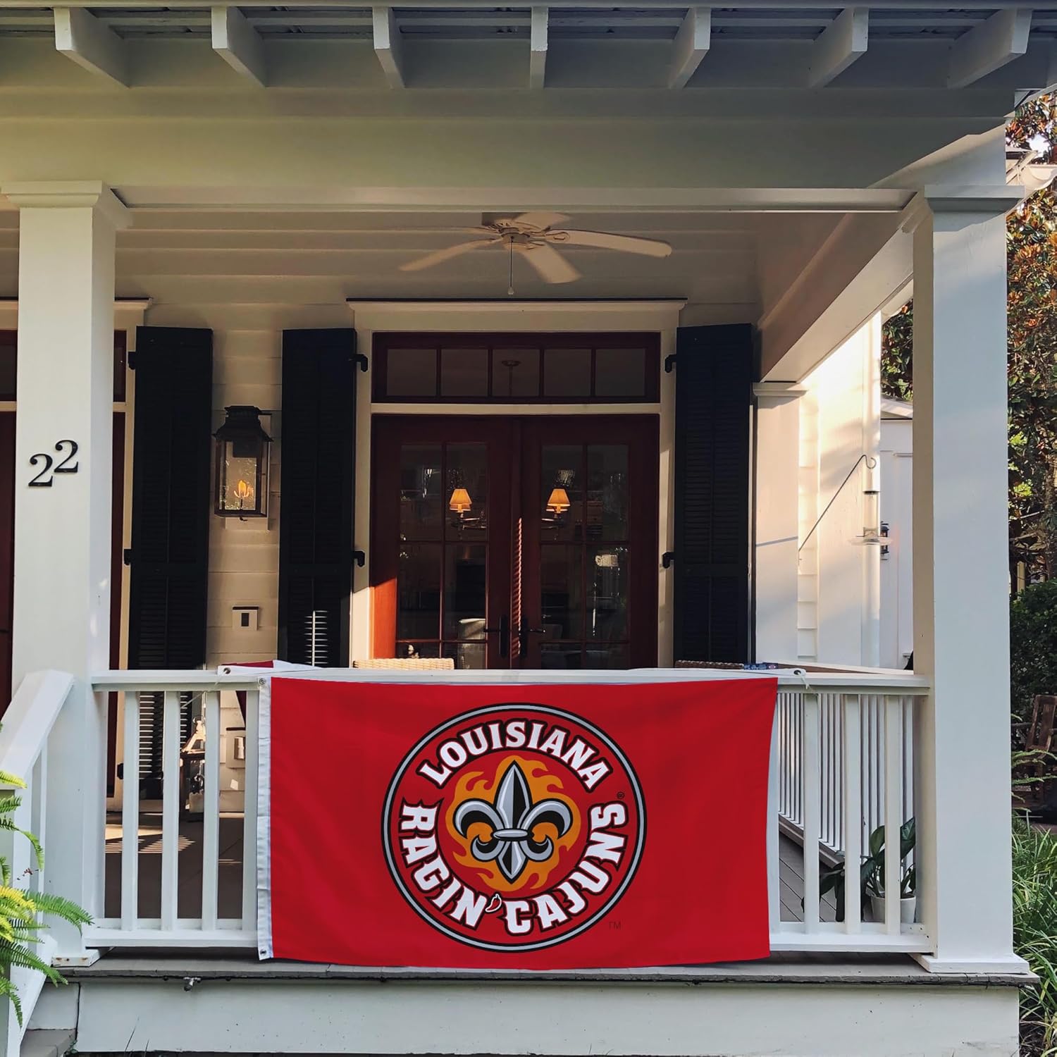 Desert Cactus University of Louisiana at Lafayette ULL Flag - 3 x 5 Feet Rajin Cajuns Banner, Indoor/Outdoor Durable Fabric, 100% Polyester Design (Style A) - Image 5