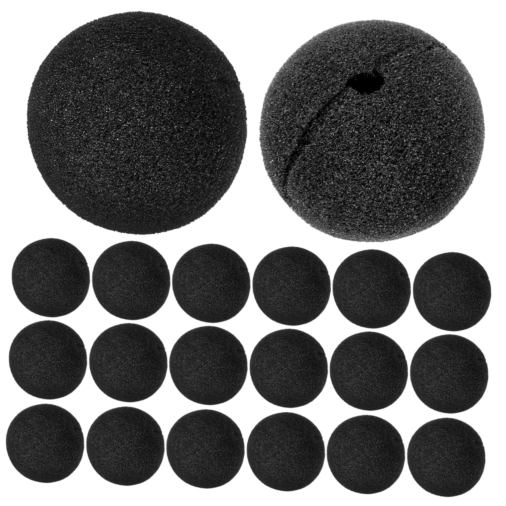 GETAJGHSD 50pcs Black Sponge Clown Nose Balls Adult Boys and Girls Party Props Sturdy Clown for Halloween Christmas Stage Performances